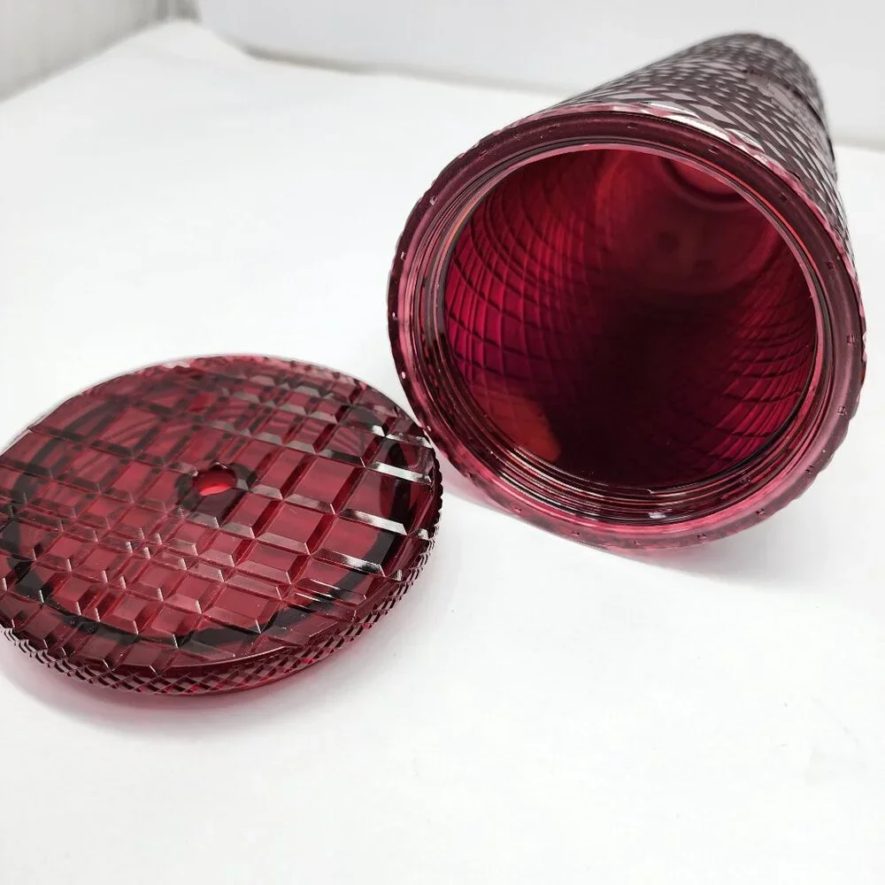 Starbucks Holiday 2022 Christmas Merlot Jewel Studded Tumbler Venti No Straw